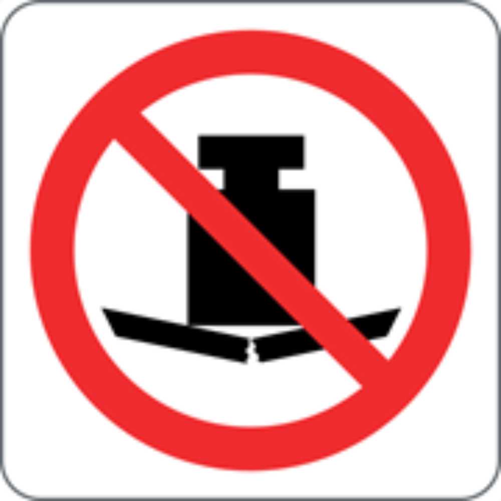 VIETATO APPOGGIARE CARICHI PESANTI - CARTELLO SEGNALETICO QUADRATO ISO 7010 - Adesivo Extra Resistente, Pannello in Forex, Pannello In Alluminio