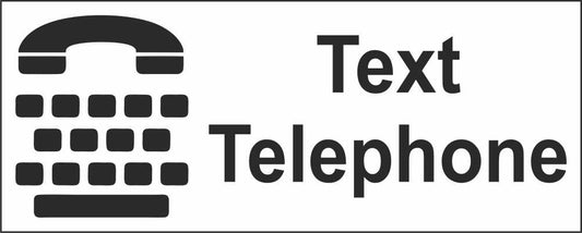 Text Telephone - CARTELLO SEGNALETICO UNI ISO 7010 in Adesivo Resistente, Pannello in Forex, Pannello In Alluminio