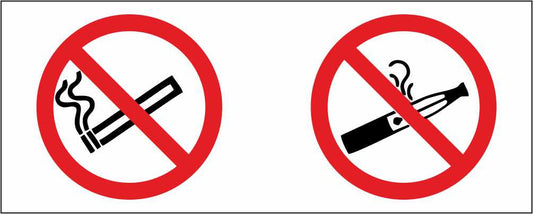 VIETATO FUMARE E SVAPARE - CARTELLO SEGNALETICO UNI ISO 7010 in Adesivo Resistente, Pannello in Forex, Pannello In Alluminio