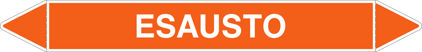 GLOBAL PACCO DA 10 ETICHETTE PER TUBAZIONI - ESAUSTO - Etichetta Autoadesiva Resistente
