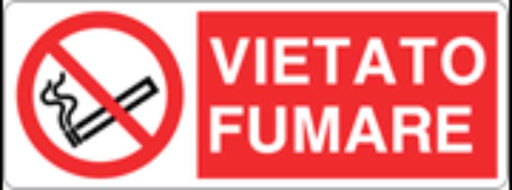 VIETATO FUMARE - CARTELLO SEGNALETICO UNI ISO 7010 in Adesivo, Pannello in Forex, Pannello In Alluminio