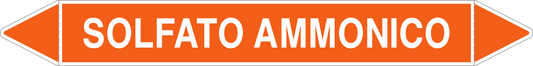 GLOBAL PACCO DA 10 ETICHETTE PER TUBAZIONI - SOLFATO AMMONICO - Etichetta Autoadesiva Resistente