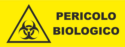 PERICOLO BIOLOGICO - CARTELLO SEGNALETICO UNI ISO 7010 in Adesivo Resistente, Pannello in Forex, Pannello In Alluminio