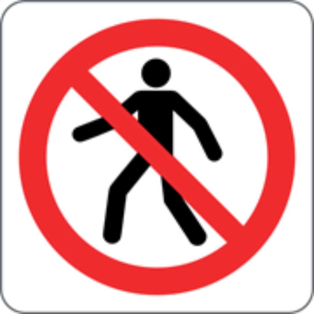 DIVIETO DI TRANSITO - CARTELLO SEGNALETICO QUADRATO ISO 7010 - Adesivo Extra Resistente, Pannello in Forex, Pannello In Alluminio