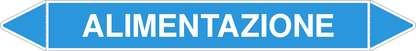 GLOBAL PACCO DA 10 ETICHETTE PER TUBAZIONI - ALIMENTAZIONE - Etichetta Autoadesiva Resistente
