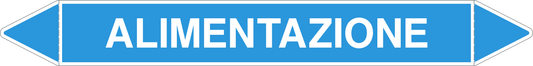 GLOBAL PACCO DA 10 ETICHETTE PER TUBAZIONI - ALIMENTAZIONE - Etichetta Autoadesiva Resistente