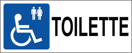 TOILETTE - CARTELLO SEGNALETICO UNI ISO 7010 in Adesivo Resistente, Pannello in Forex, Pannello In Alluminio