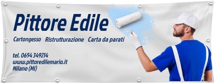 GLOBAL STRISCIONE FONDALE  ATTIVITÀ - IMBIANCHINO - STRISCIONE PERSONALIZZATO IN CARTA O IN BANNER PVC ANCHE DA ESTERNO GARANZIA 5 ANNI