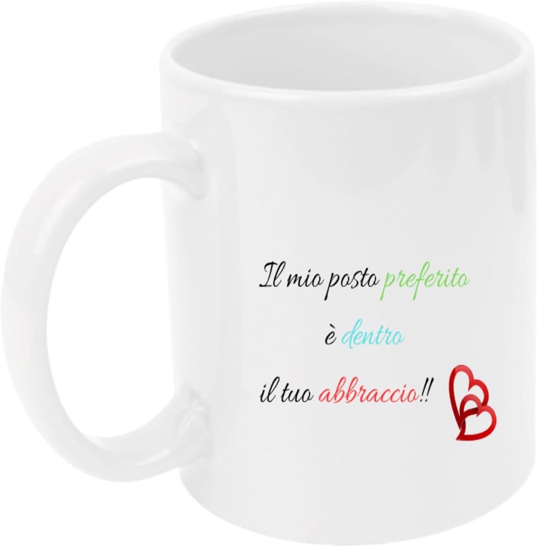 Tazza in ceramica Stampata - IL MIO POSTO PREFERITO - Tazza 320 ml in Ceramica Bianca, Stampa in alta definizione Idea Regalo Originale e Unica MADE IN ITALY