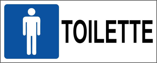 TOILETTE MAN - CARTELLO SEGNALETICO UNI ISO 7010 in Adesivo Resistente, Pannello in Forex, Pannello In Alluminio