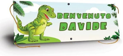 GLOBAL STRISCIONE FONDALE NASCITA - BAMBINO CON DRAGHETTO - STRISCIONE PERSONALIZZATO IN CARTA O IN BANNER PVC ANCHE DA ESTERNO GARANZIA 5 ANNI