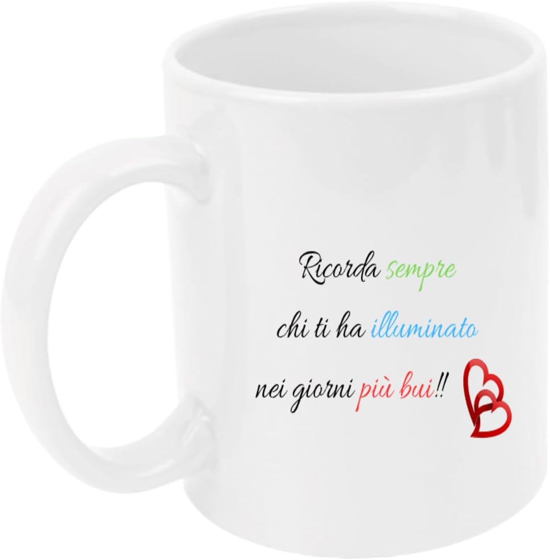 Tazza in ceramica Stampata - RICORDA SEMPRE - Tazza 320 ml in Ceramica Bianca, Stampa in alta definizione Idea Regalo Originale e Unica MADE IN ITALY