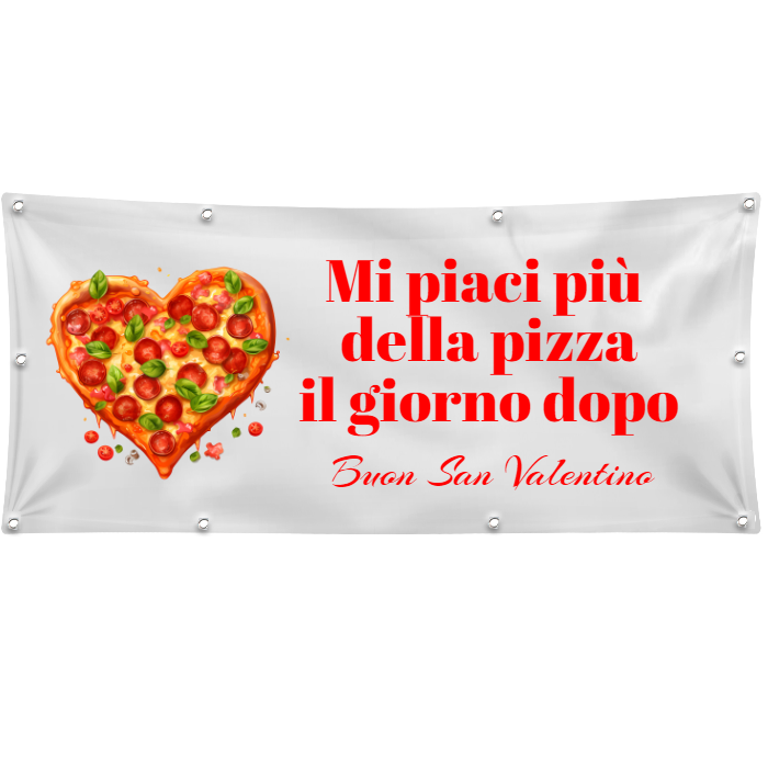 GLOBAL STRISCIONE FONDALE ANNIVERSARIO - BUON SAN VALENTINO MOD 3 - IN CARTA O IN BANNER PVC ANCHE DA ESTERNO GARANZIA 5 ANNI