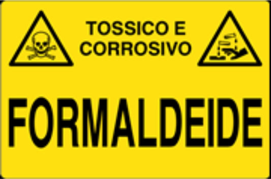 GLOBAL CARTELLO SEGNALETICO - FORMALDEIDE - Adesivo Resistente, Pannello in Forex, Pannello In Alluminio