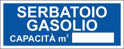 Serbatoio gasolio - CARTELLO SEGNALETICO UNI ISO 7010 in Adesivo Resistente, Pannello in Forex, Pannello In Alluminio