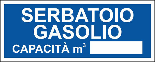 Serbatoio gasolio - CARTELLO SEGNALETICO UNI ISO 7010 in Adesivo Resistente, Pannello in Forex, Pannello In Alluminio