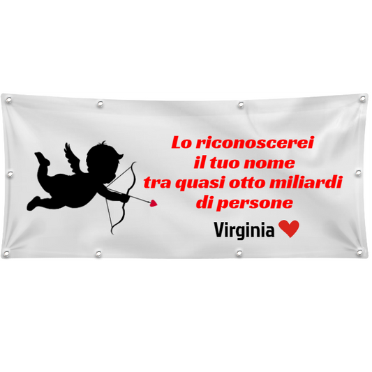 GLOBAL STRISCIONE FONDALE ANNIVERSARIO - BUON SAN VALENTINO MOD 6 - IN CARTA O IN BANNER PVC ANCHE DA ESTERNO GARANZIA 5 ANNI