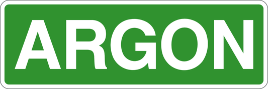 ARGON - CARTELLO SEGNALETICO UNI ISO 7010 in Adesivo, Pannello in Forex, Pannello In Alluminio