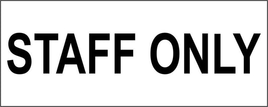 STAFF ONLY - CARTELLO SEGNALETICO UNI ISO 7010 in Adesivo Resistente, Pannello in Forex, Pannello In Alluminio