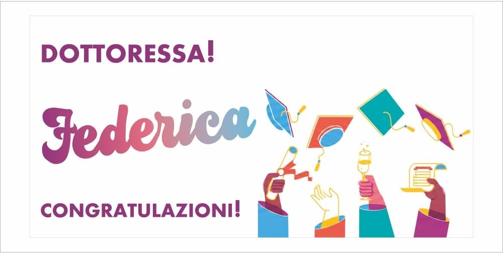 GLOBAL STRISCIONE FONDALE LAUREA - LAUREA mod 12 - STRISCIONE PERSONALIZZATO IN CARTA O IN BANNER PVC ANCHE DA ESTERNO GARANZIA 5 ANNI