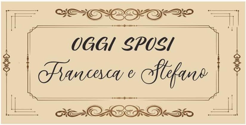 GLOBAL STRISCIONE FONDALE MATRIMONIO - MATRIMONIO MOD. 2 - STRISCIONE PERSONALIZZATO IN CARTA O IN BANNER PVC ANCHE DA ESTERNO GARANZIA 5 ANNI