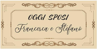 GLOBAL STRISCIONE FONDALE MATRIMONIO - MATRIMONIO MOD. 2 - STRISCIONE PERSONALIZZATO IN CARTA O IN BANNER PVC ANCHE DA ESTERNO GARANZIA 5 ANNI