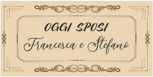 GLOBAL STRISCIONE FONDALE MATRIMONIO - MATRIMONIO MOD. 2 - STRISCIONE PERSONALIZZATO IN CARTA O IN BANNER PVC ANCHE DA ESTERNO GARANZIA 5 ANNI