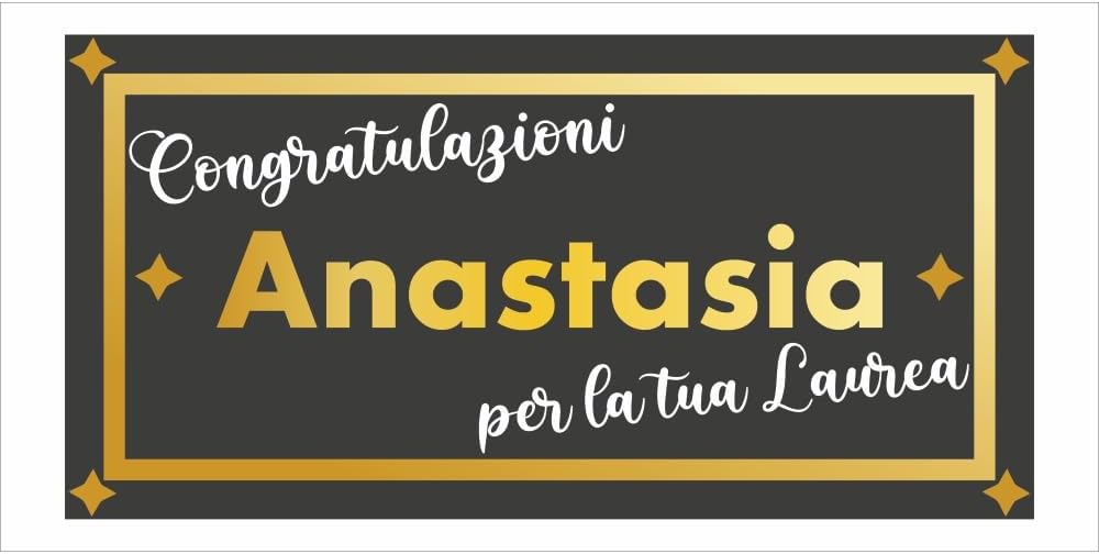 GLOBAL STRISCIONE FONDALE LAUREA - LAUREA mod 5 - STRISCIONE PERSONALIZZATO IN CARTA O IN BANNER PVC ANCHE DA ESTERNO GARANZIA 5 ANNI