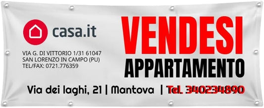 GLOBAL STRISCIONE FONDALE VENDESI AFFITASI - VENDESI APPARTAMENTO - STRISCIONE PERSONALIZZATO IN CARTA O IN BANNER PVC ANCHE DA ESTERNO GARANZIA 5 ANNI