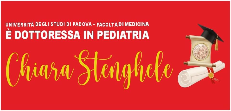 GLOBAL STRISCIONE FONDALE LAUREA - LAUREA mod 13 - STRISCIONE PERSONALIZZATO IN CARTA O IN BANNER PVC ANCHE DA ESTERNO GARANZIA 5 ANNI