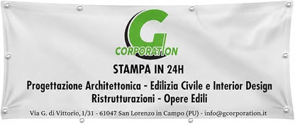 GLOBAL STRISCIONE FONDALE  ATTIVITÀ - ARCHITETTO - STRISCIONE PERSONALIZZATO IN CARTA O IN BANNER PVC ANCHE DA ESTERNO GARANZIA 5 ANNI