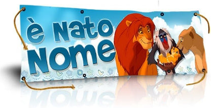GLOBAL STRISCIONE FONDALE COMPLEANNO - BAMBINO CARTOON - STRISCIONE PERSONALIZZATO IN CARTA O IN BANNER PVC ANCHE DA ESTERNO GARANZIA 5 ANNI