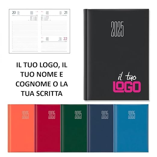 Agenda 2025 Giornaliera Organizer 15x21 cm Colore blu Per Appuntamenti Ufficio Casa e Lavoro Professionale - Copertina Rigida