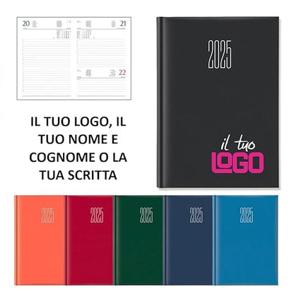 Agenda 2025 Giornaliera Organizer 15x21 cm Colore blu Per Appuntamenti Ufficio Casa e Lavoro Professionale - Copertina Rigida