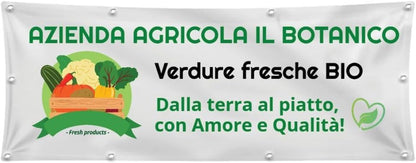 GLOBAL STRISCIONE FONDALE  ATTIVITÀ - AZIENDA AGRICOLA - STRISCIONE PERSONALIZZATO IN CARTA O IN BANNER PVC ANCHE DA ESTERNO GARANZIA 5 ANNI