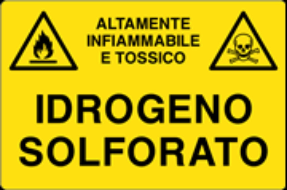 GLOBAL CARTELLO SEGNALETICO - IDROGENO SOLFORATO - Adesivo Resistente, Pannello in Forex, Pannello In Alluminio