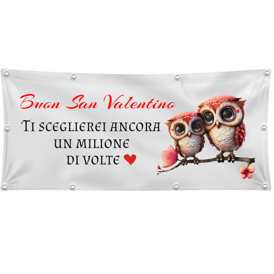 GLOBAL STRISCIONE FONDALE ANNIVERSARIO - SAN VALENTINO AMORE - IN CARTA O IN BANNER PVC ANCHE DA ESTERNO GARANZIA 5 ANNI