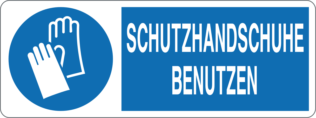 SCHUTZHANDSCHUHE BENUTZEN - CARTELLO SEGNALETICO UNI ISO 7010 in Adesivo, Pannello in Forex, Pannello In Alluminio