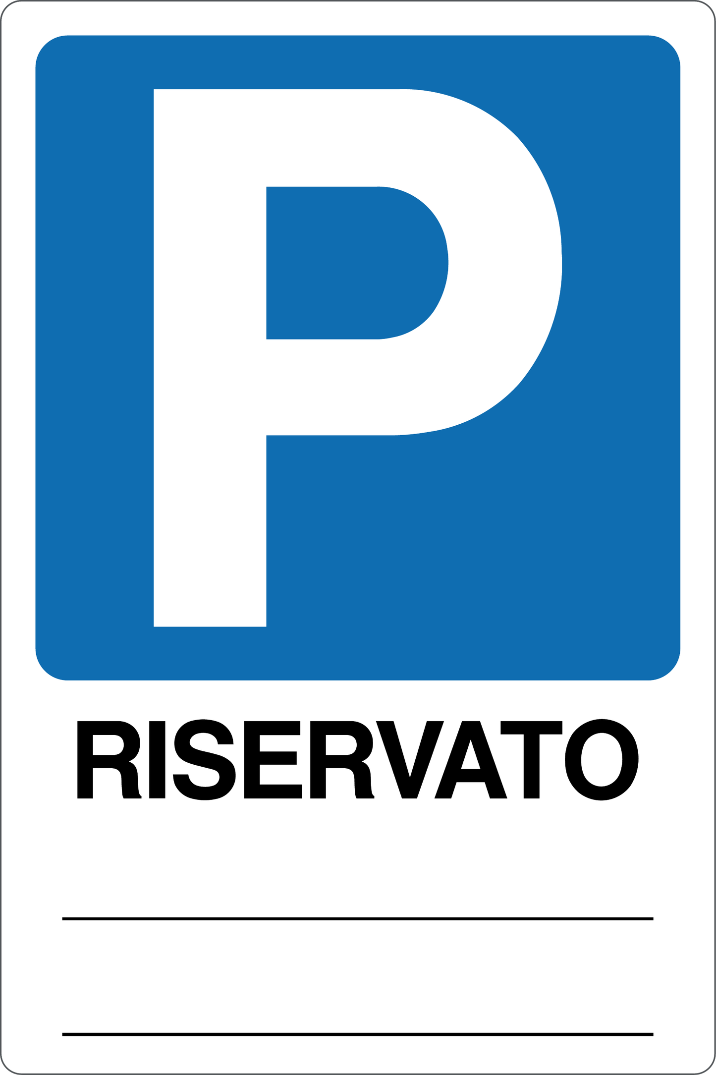 GLOBAL CARTELLO SEGNALETICO - PARCHEGGIO RISERVATO + SPAZIO SCRIVIBILE - Adesivo Resistente, Pannello in Forex, Pannello In Alluminio