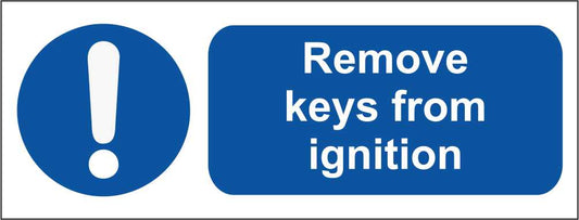 Remove Keys From Ignition - CARTELLO SEGNALETICO UNI ISO 7010 in Adesivo Resistente, Pannello in Forex, Pannello In Alluminio
