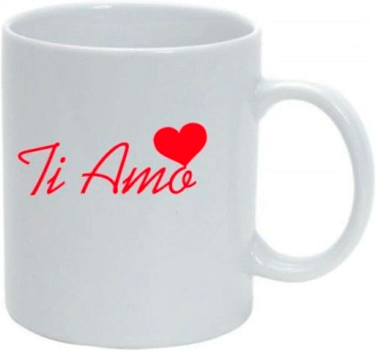Tazza in ceramica Stampata - Ti Amo Mod 2 - Tazza 320 ml in Ceramica Bianca, Stampa in alta definizione Idea Regalo Originale e Unica MADE IN ITALY