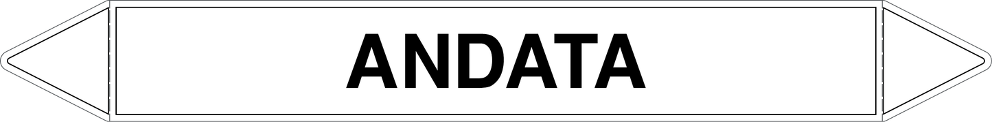 GLOBAL PACCO DA 10 ETICHETTE PER TUBAZIONI - ANDATA - Etichetta Autoadesiva Resistente