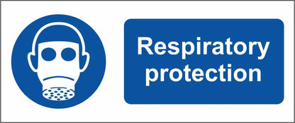 Respiratory Protection - CARTELLO SEGNALETICO UNI ISO 7010 in Adesivo Resistente, Pannello in Forex, Pannello In Alluminio