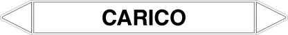 GLOBAL PACCO DA 10 ETICHETTE PER TUBAZIONI - CARICO - Etichetta Autoadesiva Resistente