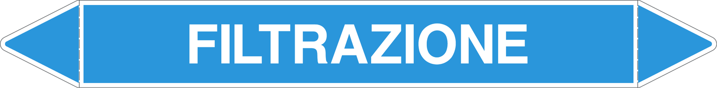 GLOBAL PACCO DA 10 ETICHETTE PER TUBAZIONI - FILTRAZIONE - Etichetta Autoadesiva Resistente