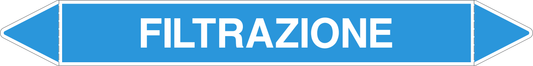 GLOBAL PACCO DA 10 ETICHETTE PER TUBAZIONI - FILTRAZIONE - Etichetta Autoadesiva Resistente