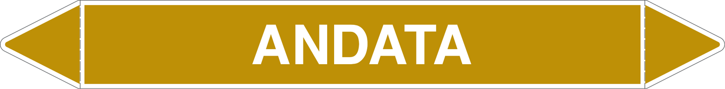 GLOBAL PACCO DA 10 ETICHETTE PER TUBAZIONI - ANDATA - Etichetta Autoadesiva Resistente