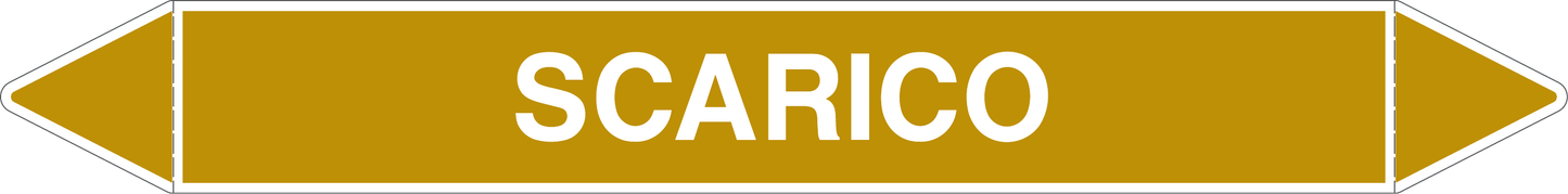 GLOBAL PACCO DA 10 ETICHETTE PER TUBAZIONI - SCARICO - Etichetta Autoadesiva Resistente