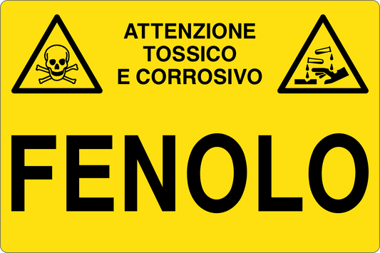 GLOBAL CARTELLO SEGNALETICO - FENOLO - Adesivo Resistente, Pannello in Forex, Pannello In Alluminio