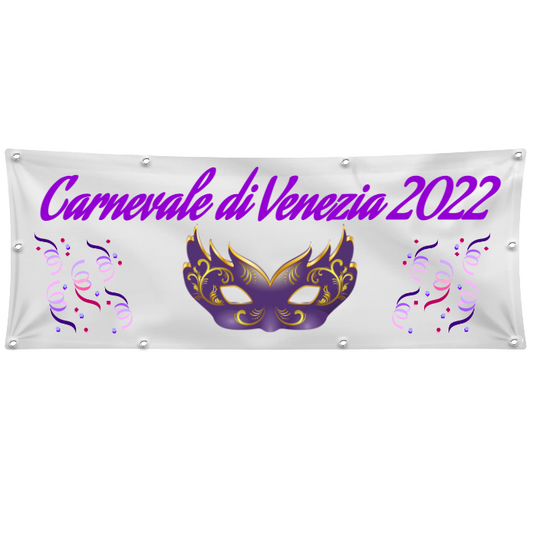 GLOBAL STRISCIONE FONDALE EVENTI - CARNEVALE CON CITTÀ E DATA PERSONALIZZATE - IN CARTA O IN BANNER PVC ANCHE DA ESTERNO GARANZIA 5 ANNI